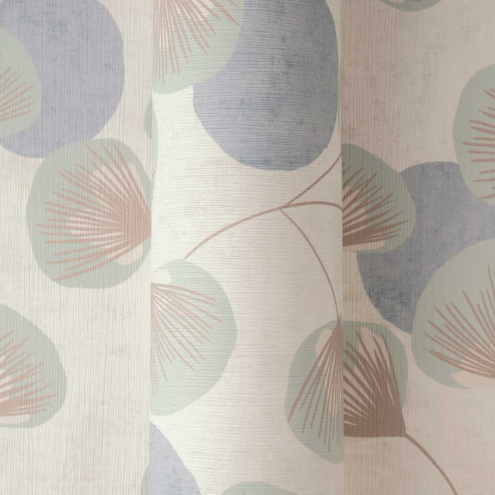 Zephyr Ginkgo - Blue / Cream