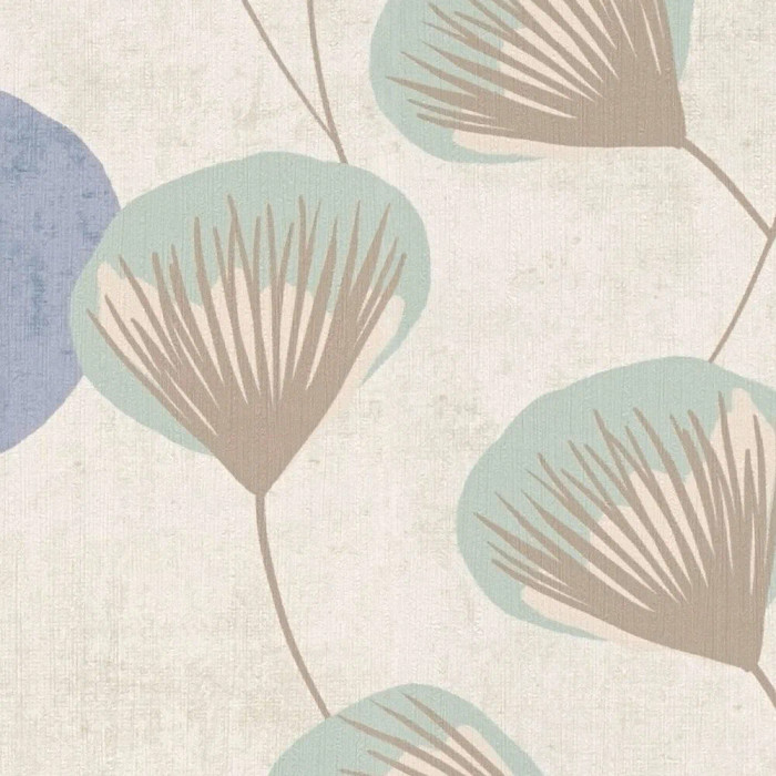 Zephyr Ginkgo - Blue / Cream
