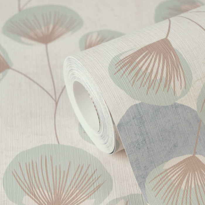 Zephyr Ginkgo - Blue / Cream