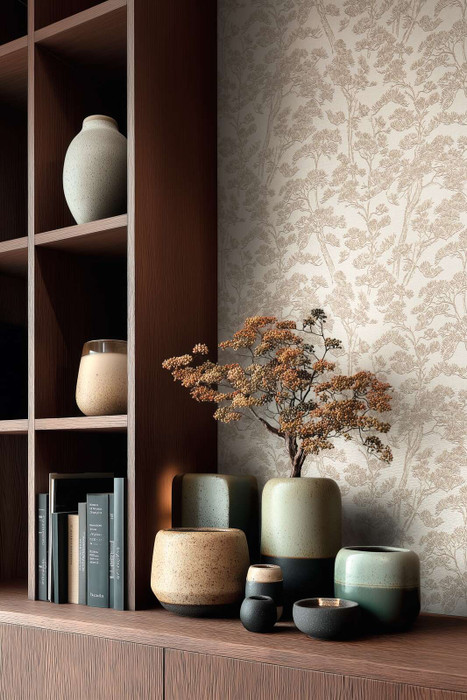 Rococo - Taupe / White