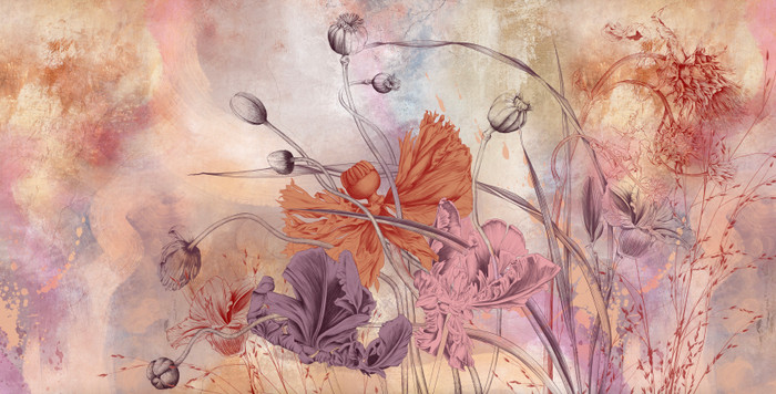 Mural - Flower Symphony 3 (Per Sqm)