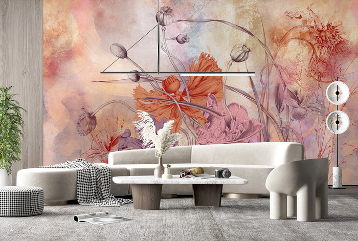 Mural - Flower Symphony 3 (Per Sqm)