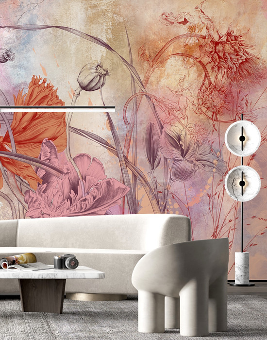 Mural - Flower Symphony 3 (Per Sqm)