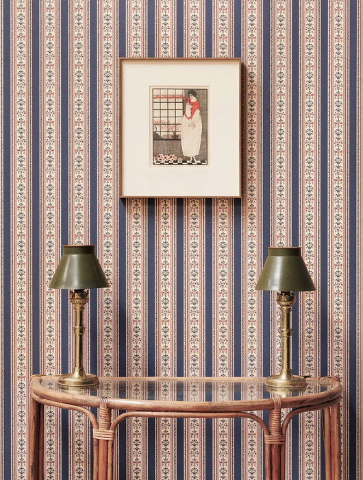 Folk Stripe - Navy Blue