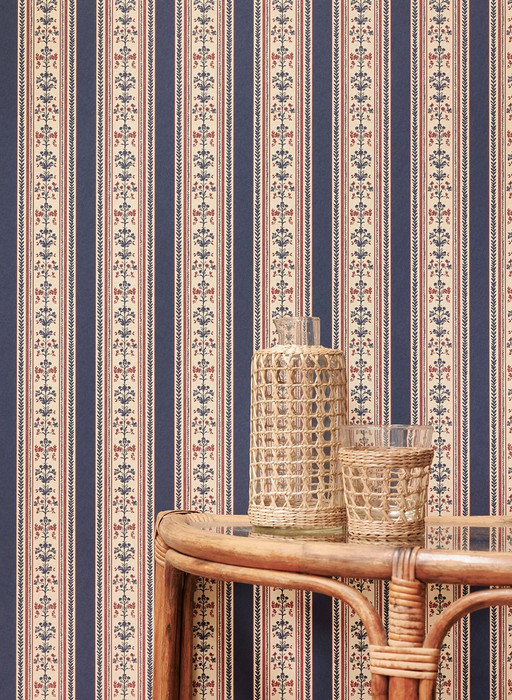 Folk Stripe - Navy Blue