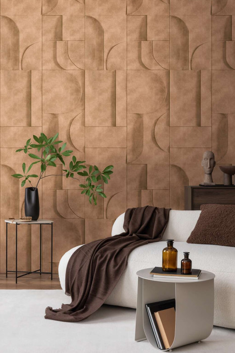 Panel - Relief Geo Brown