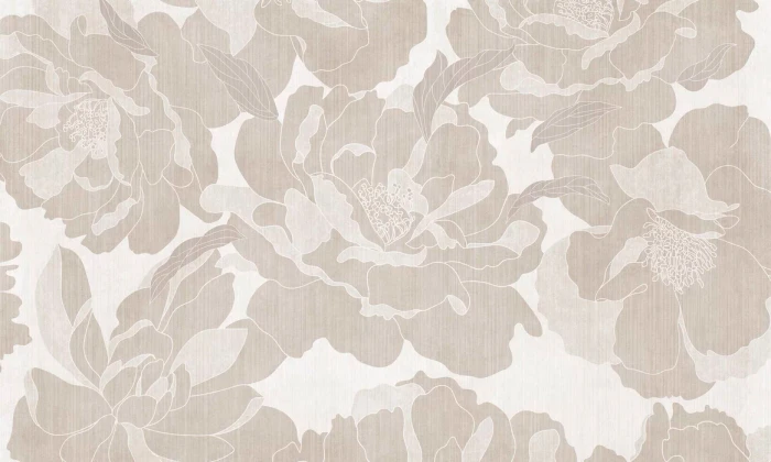 Mural - Peonies Garden Beige (Per Sqm)