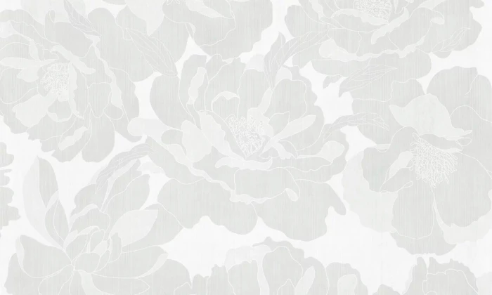 Mural - Peonies Garden Silvery (Per Sqm)
