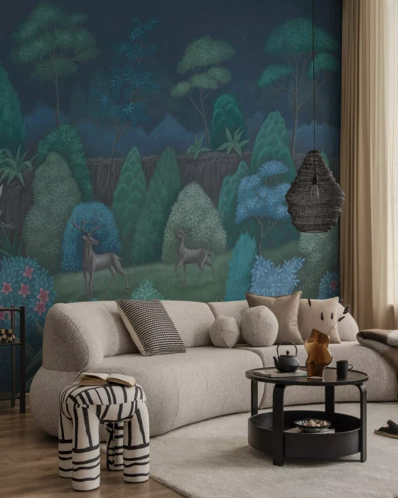 Mural - Nocturnal Symphony Nature (Per Sqm)