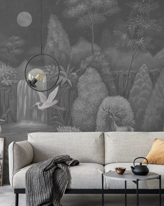 Mural - Nocturnal Symphony BW (Per Sqm)