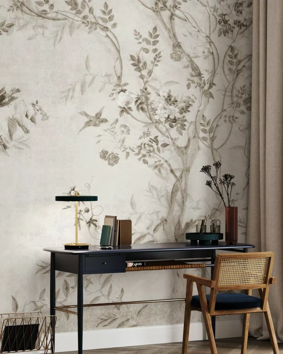 Mural - Pretty Birds Beige (Per Sqm)