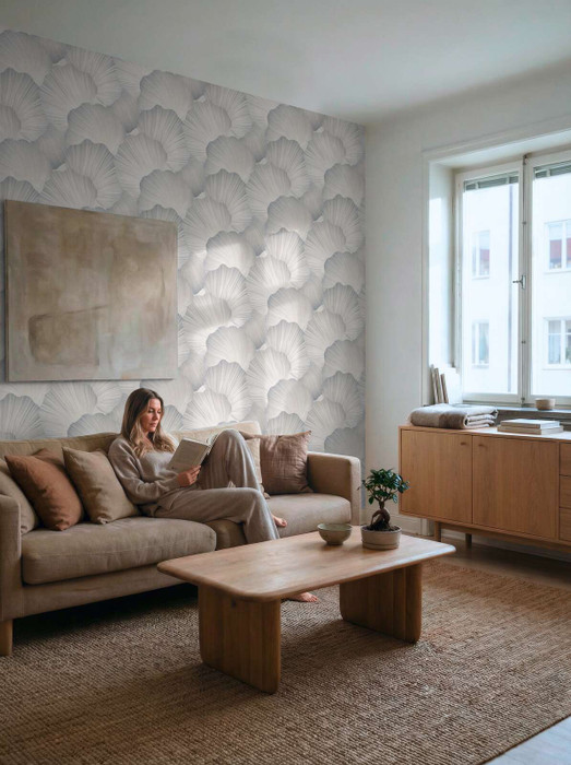 Serene Petals - Blue / Grey