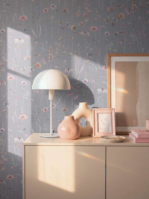 Ethereal Blooms - Grey / Pink