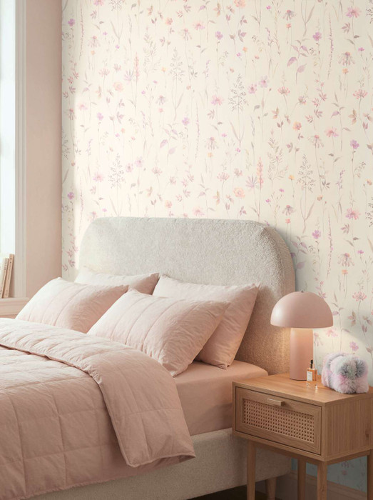 Ethereal Blooms - Ivory/ Pink