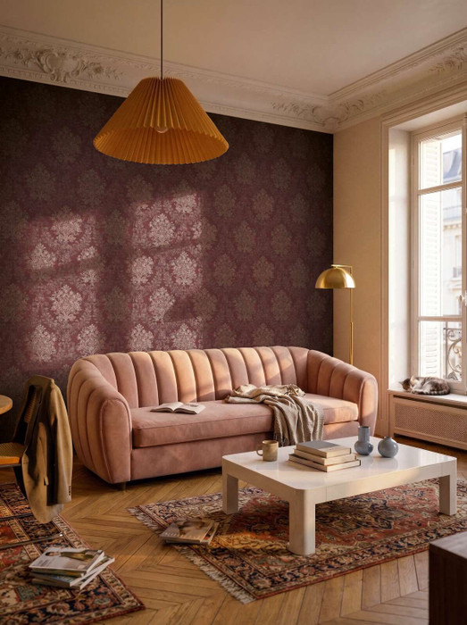 Gilded Damask - Rouge Red