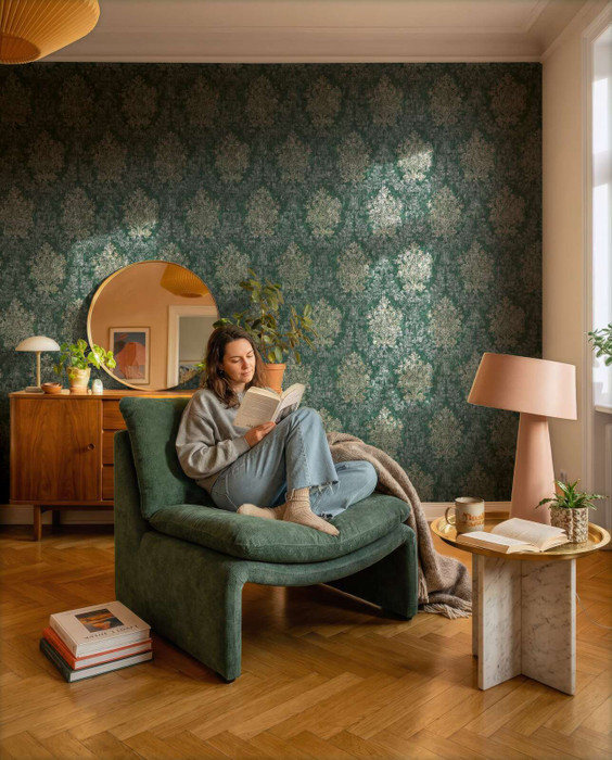 Gilded Damask - Green