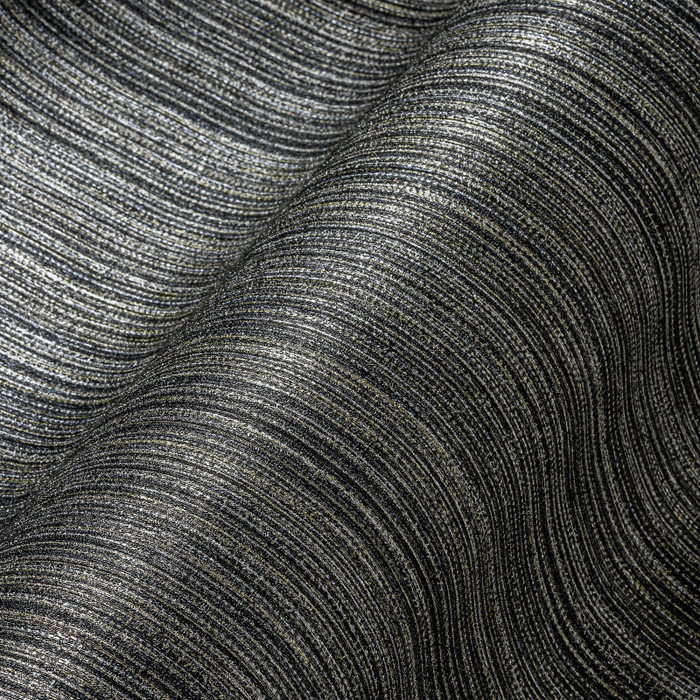 Oxford Stripe - Black / Silver (1 Roll Avail.)