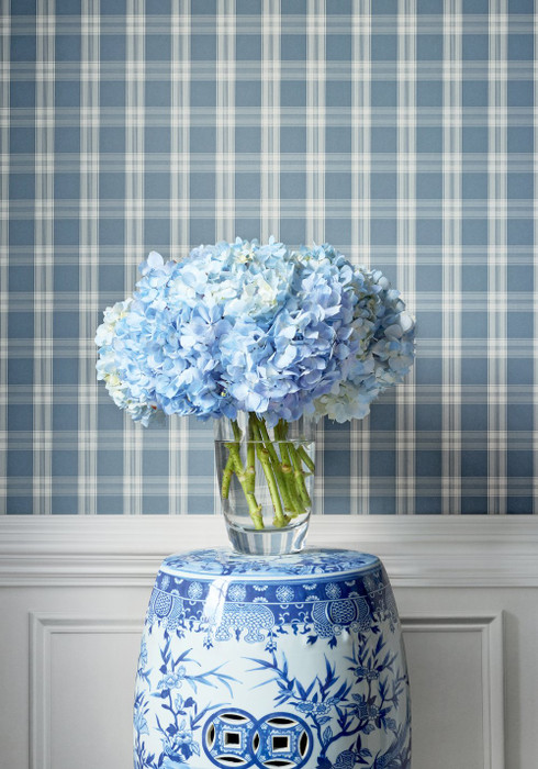 Payton Check - Spa Blue