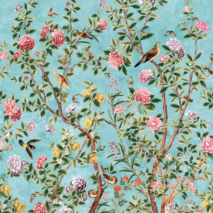 Mural - Jardin Bloom Turquoise