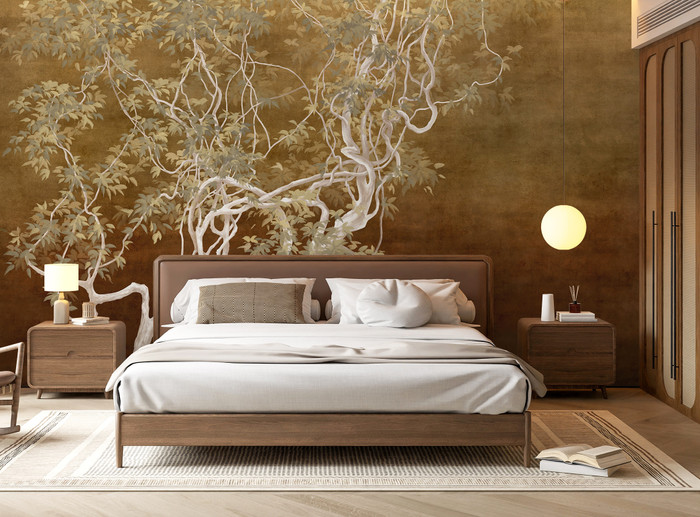 Mural - Fresco Tree Golden (Per Sqm)
