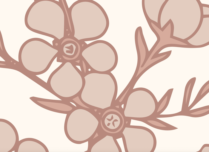 Mural - Tea Tree Blush White (Per Sqm)