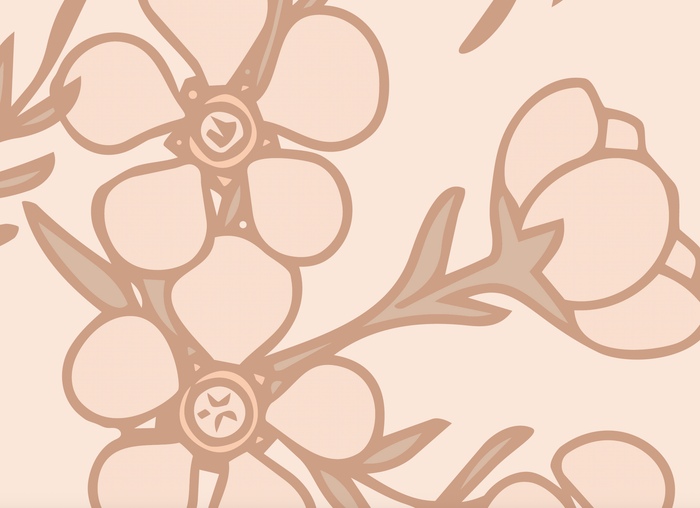 Mural - Tea Tree Pale Pink (Per Sqm)