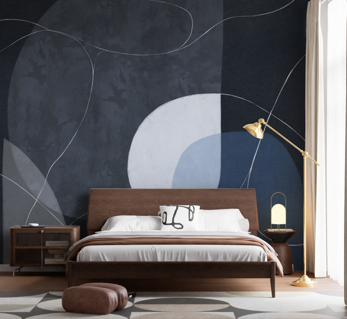 Mural - Boho Abstract Navy (Per Sqm)