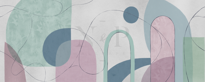 Mural - Boho Abstract Pastel (Per Sqm)