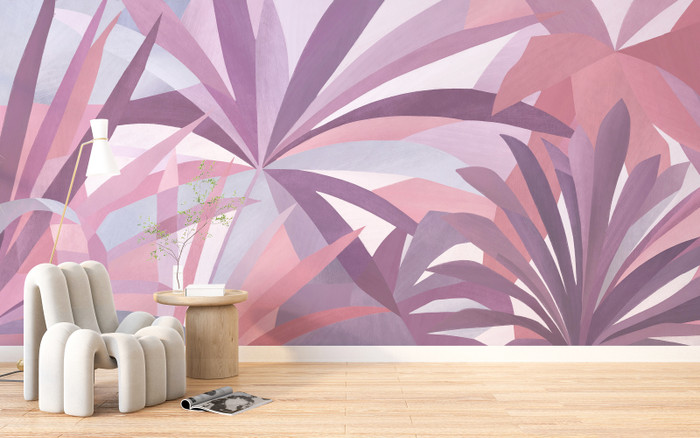 Mural - Paint Palms Pink (Per Sqm)