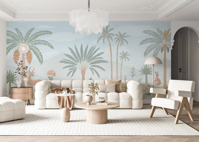 Mural - Oasis Island Blue (Per Sqm)