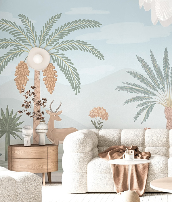 Mural - Oasis Island Blue (Per Sqm)