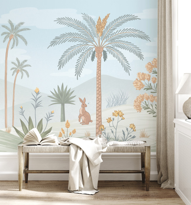 Mural - Oasis Island Blue (Per Sqm)