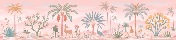 Mural - Oasis Island Pink (Per Sqm)