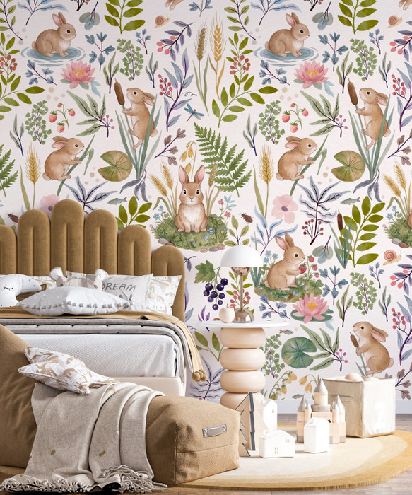 Mural - Secret Bunny Garden (Per Sqm)