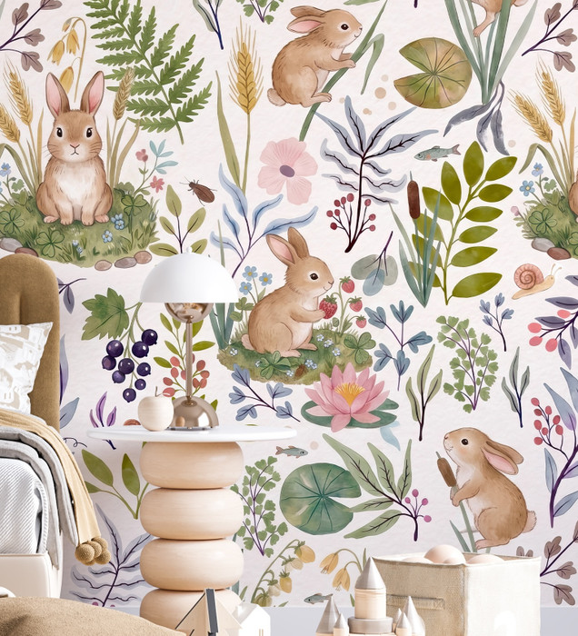 Mural - Secret Bunny Garden (Per Sqm)