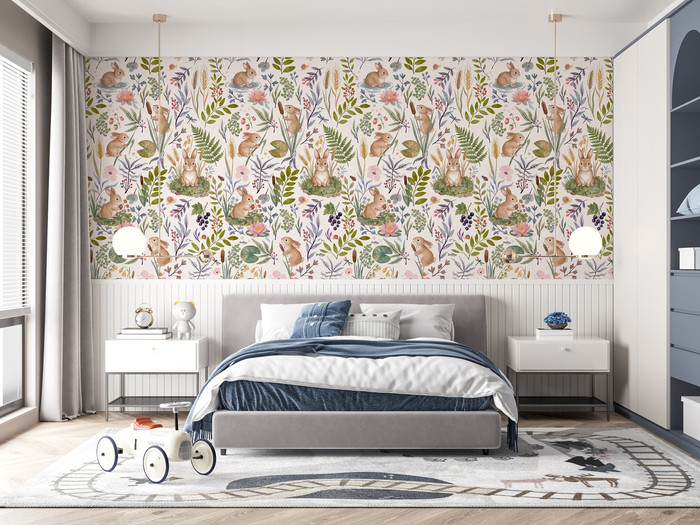 Mural - Secret Bunny Garden (Per Sqm)