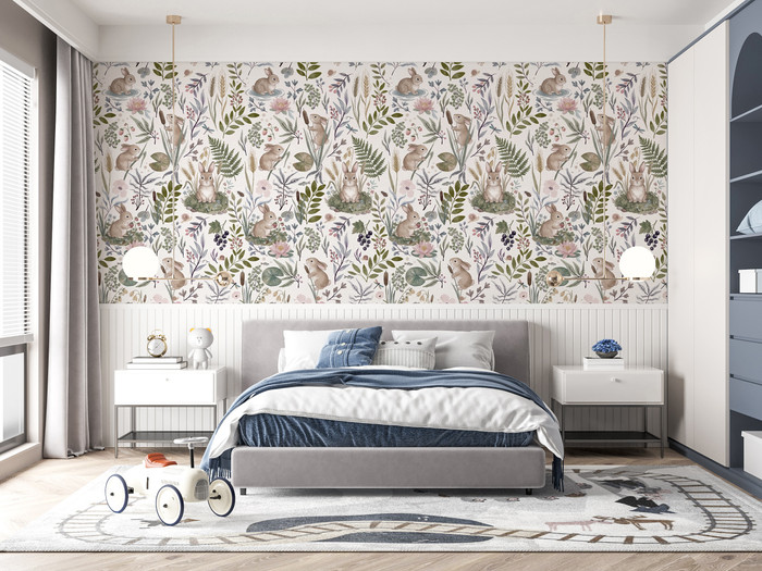 Mural - Secret Bunny Garden 2 (Per Sqm)