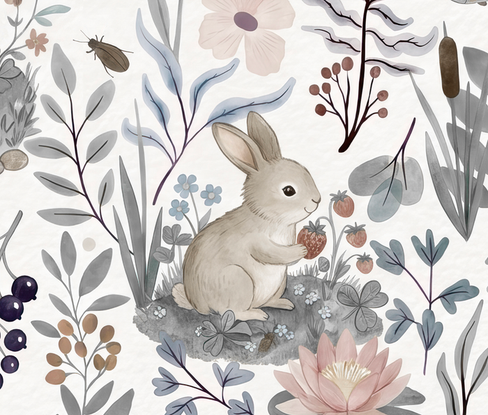 Mural - Secret Bunny Garden 3 (Per Sqm)