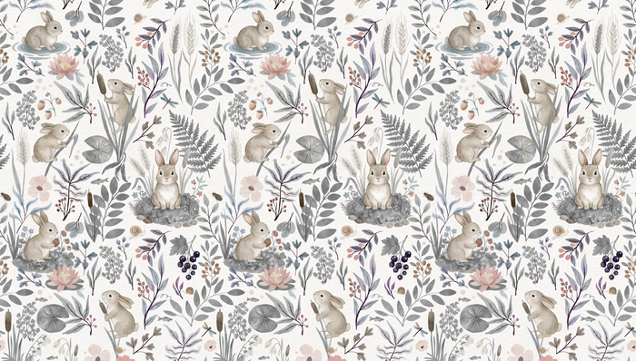 Mural - Secret Bunny Garden 3 (Per Sqm)