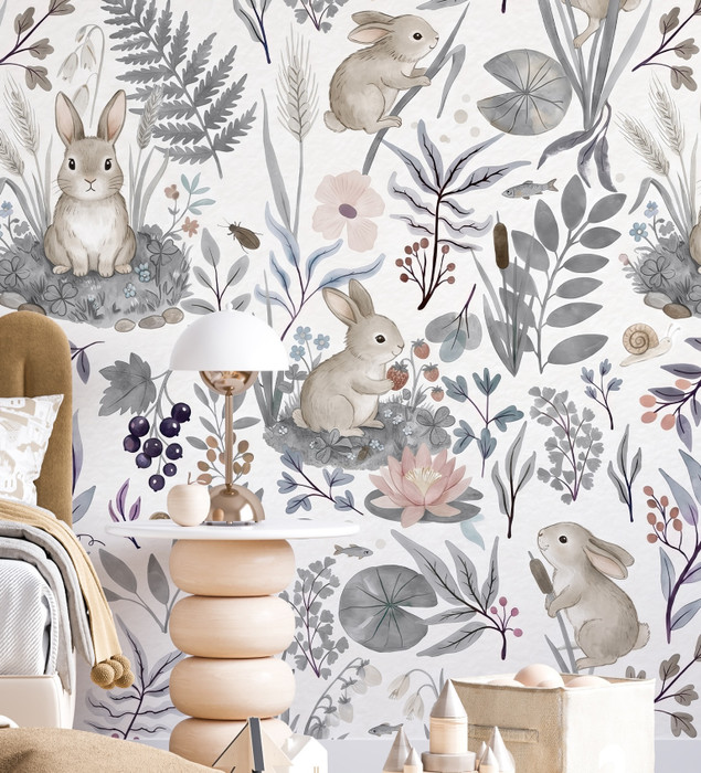 Mural - Secret Bunny Garden 3 (Per Sqm)