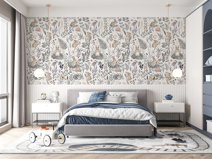 Mural - Secret Bunny Garden 3 (Per Sqm)