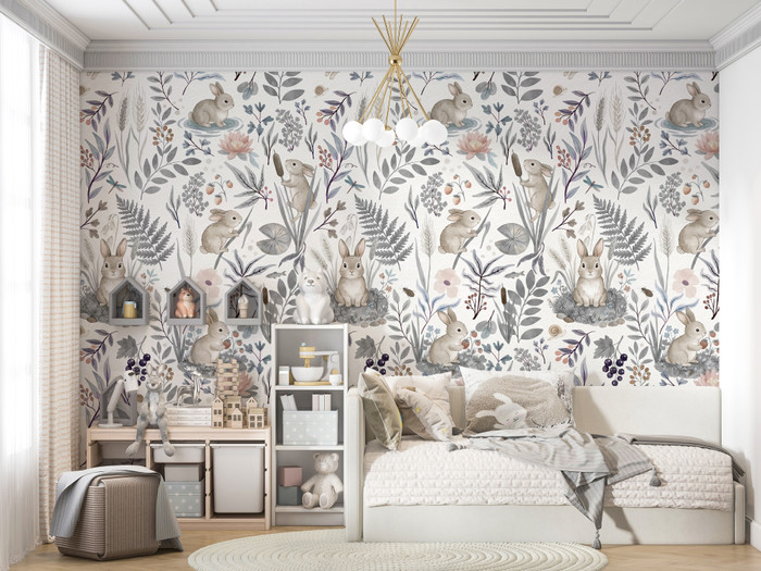 Mural - Secret Bunny Garden 3 (Per Sqm)