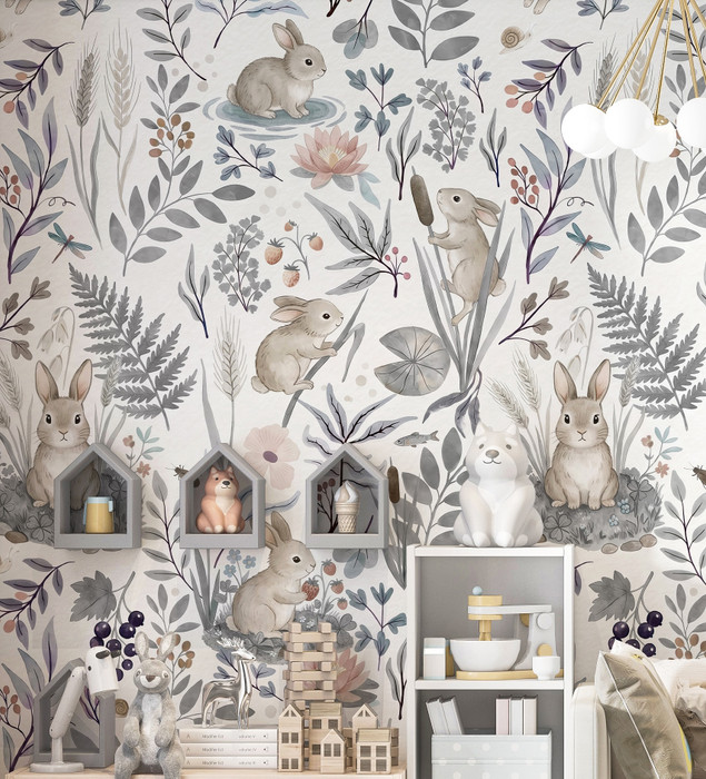 Mural - Secret Bunny Garden 3 (Per Sqm)