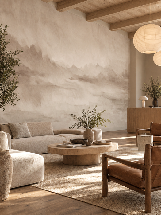 Mural - Velvet Horizon Sepia (Per Sqm)