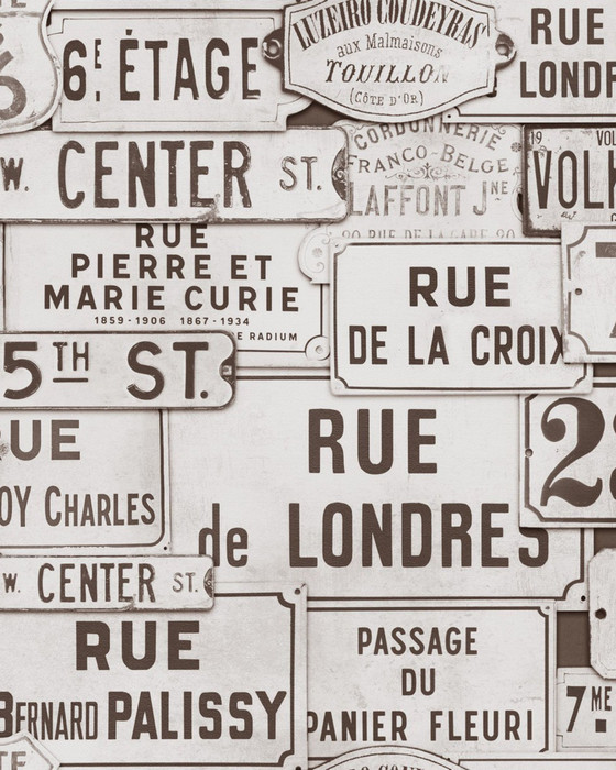 Street Signs - Sepia