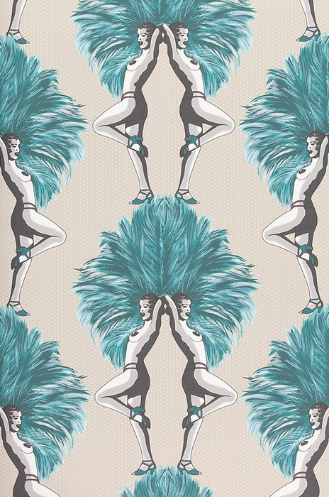 Showgirls - Teal / Taupe