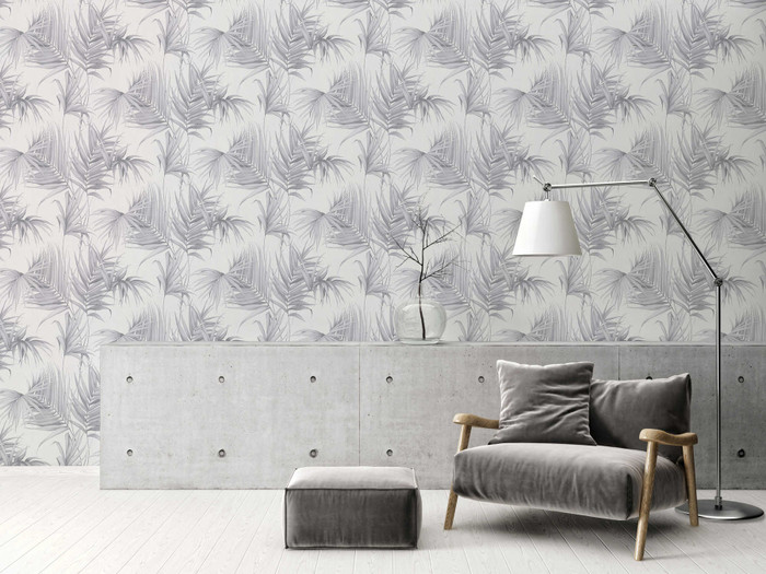 Palm Floral - Grey