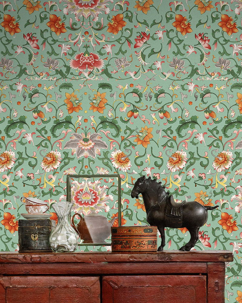 Chinese Floral - Green