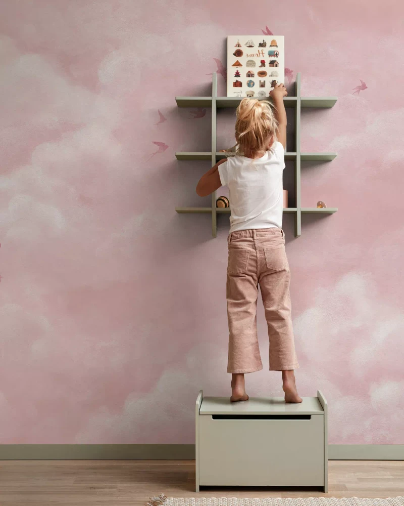 Mural - Tender Clouds Pink (Per Sqm)