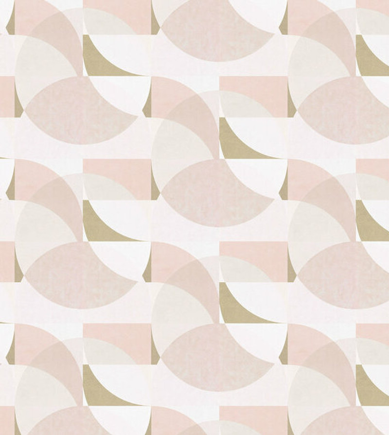 Geometric Circle - Blush Pink / Gold /Cream